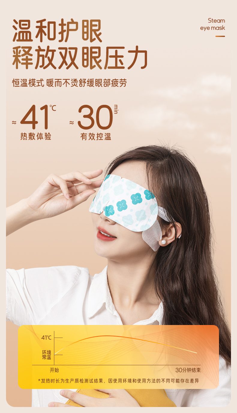 舒緩眼疲勞——5片裝洋甘菊熱敷蒸汽眼罩測評